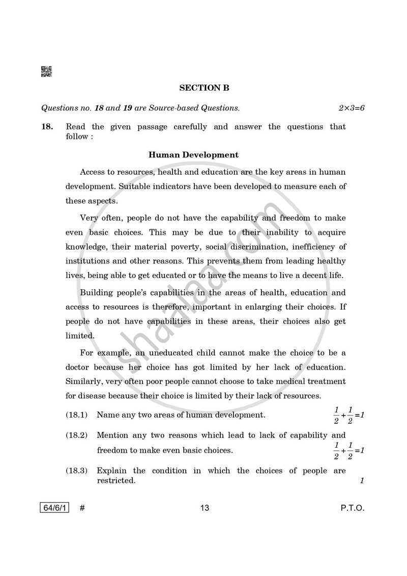 Geography 2024-2025 - CBSE 12th - Class 12 - CBSE (Central Board of Secondary Education) question paper with PDF download