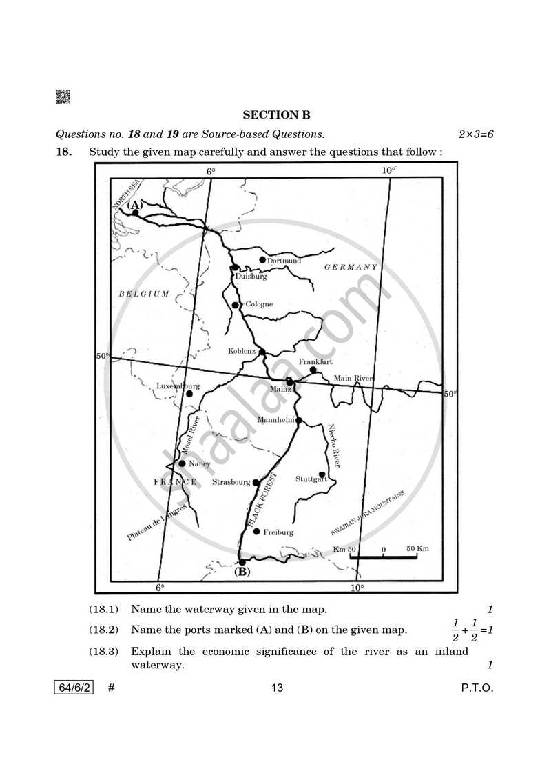 Geography 2024-2025 - CBSE 12th - Class 12 - CBSE (Central Board of Secondary Education) question paper with PDF download