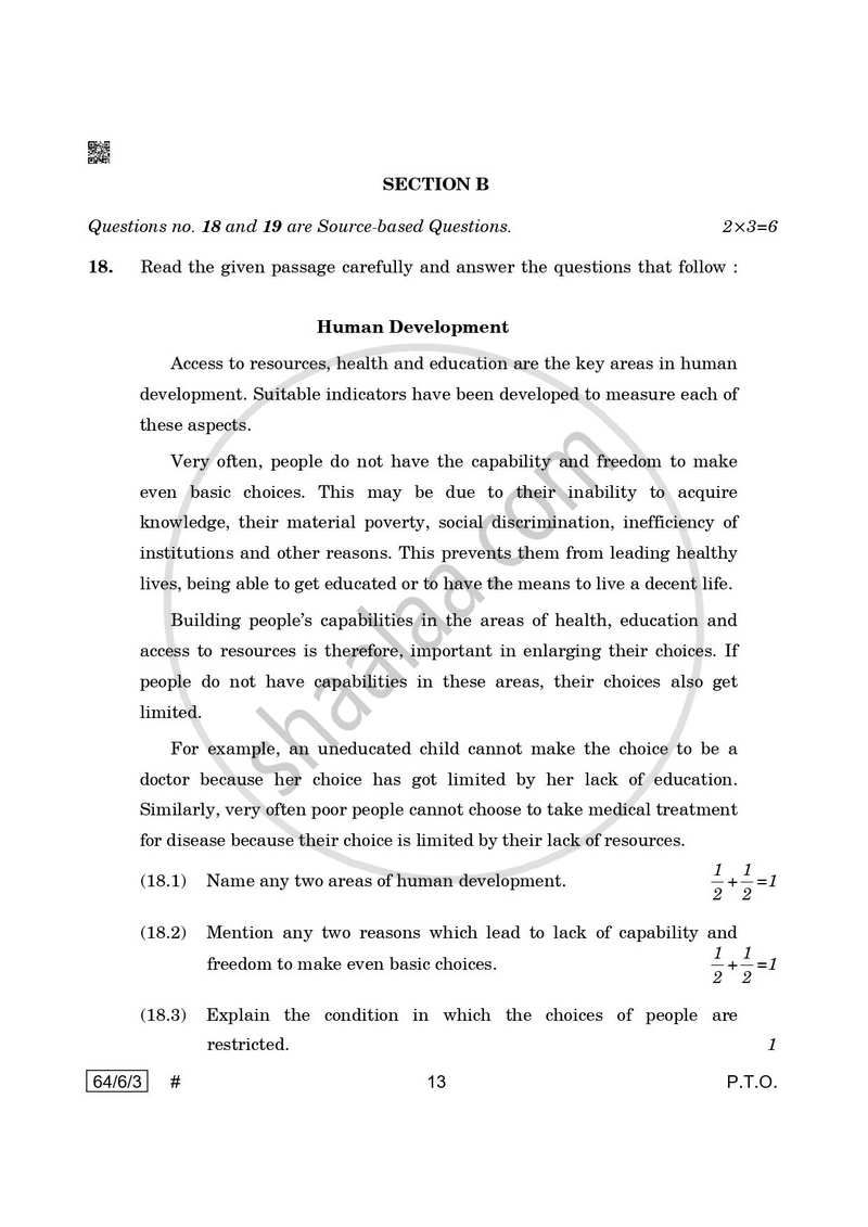Geography 2024-2025 - CBSE 12th - Class 12 - CBSE (Central Board of Secondary Education) question paper with PDF download