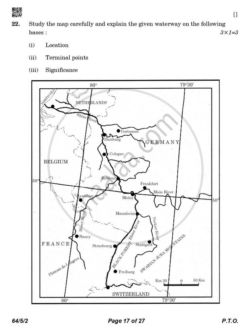 Geography 2025-2026 - CBSE 12th - Class 12 - CBSE (Central Board of Secondary Education) question paper with PDF download
