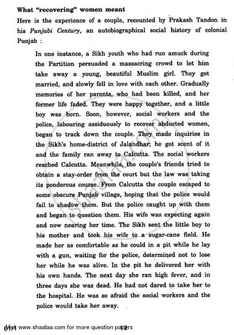 History 2010-2011 - CBSE 12th - Class 12 - CBSE (Central Board of Secondary Education) question paper with PDF download