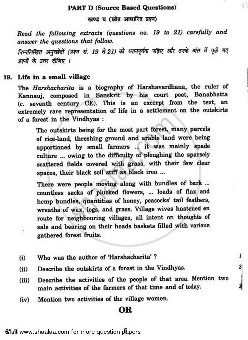 History 2010-2011 - CBSE 12th - Class 12 - CBSE (Central Board of Secondary Education) question paper with PDF download