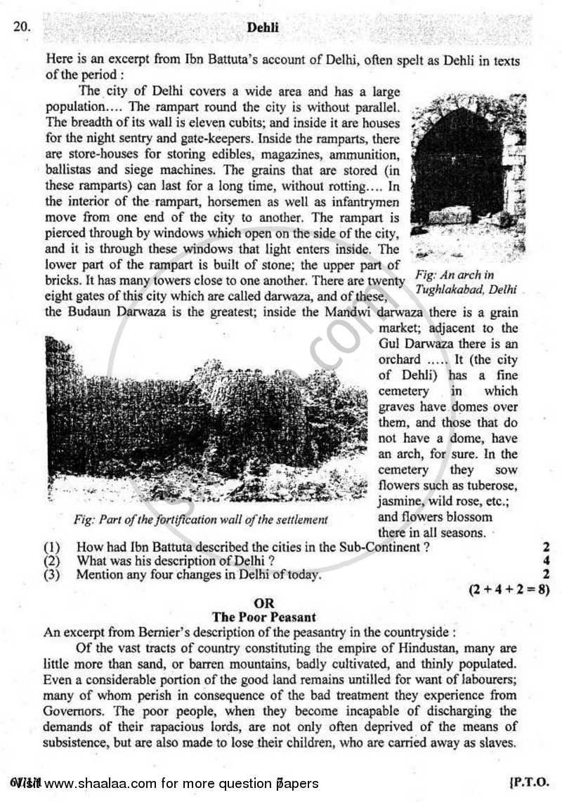 History 2010-2011 - CBSE 12th - Class 12 - CBSE (Central Board of Secondary Education) question paper with PDF download