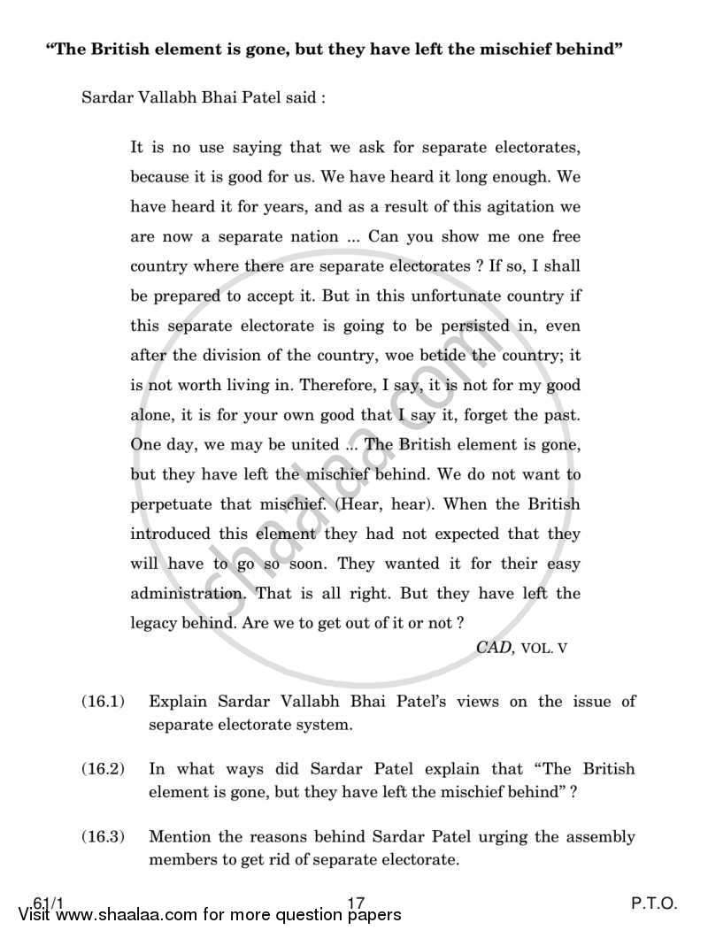 History 2013-2014 - CBSE 12th - Class 12 - CBSE (Central Board of Secondary Education) question paper with PDF download