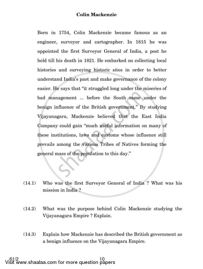 History 2013-2014 - CBSE 12th - Class 12 - CBSE (Central Board of Secondary Education) question paper with PDF download