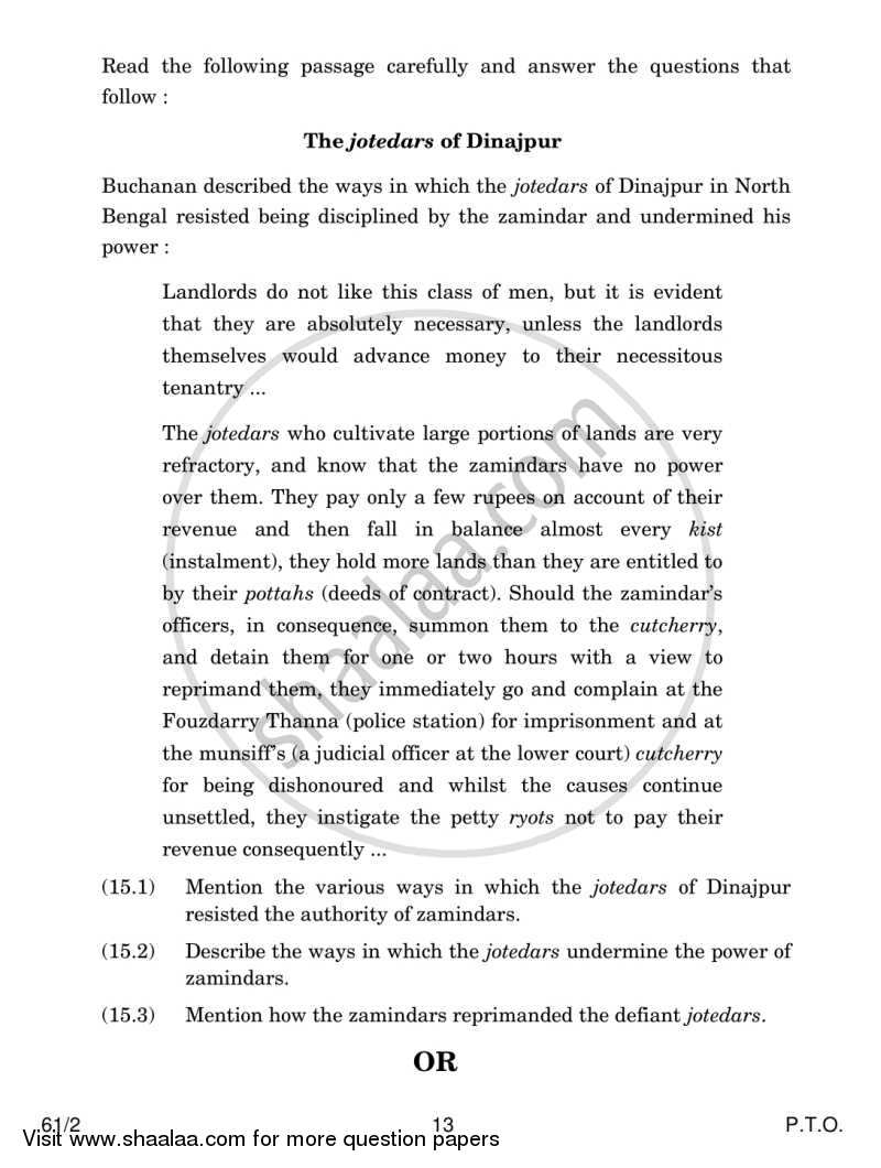 History 2013-2014 - CBSE 12th - Class 12 - CBSE (Central Board of Secondary Education) question paper with PDF download