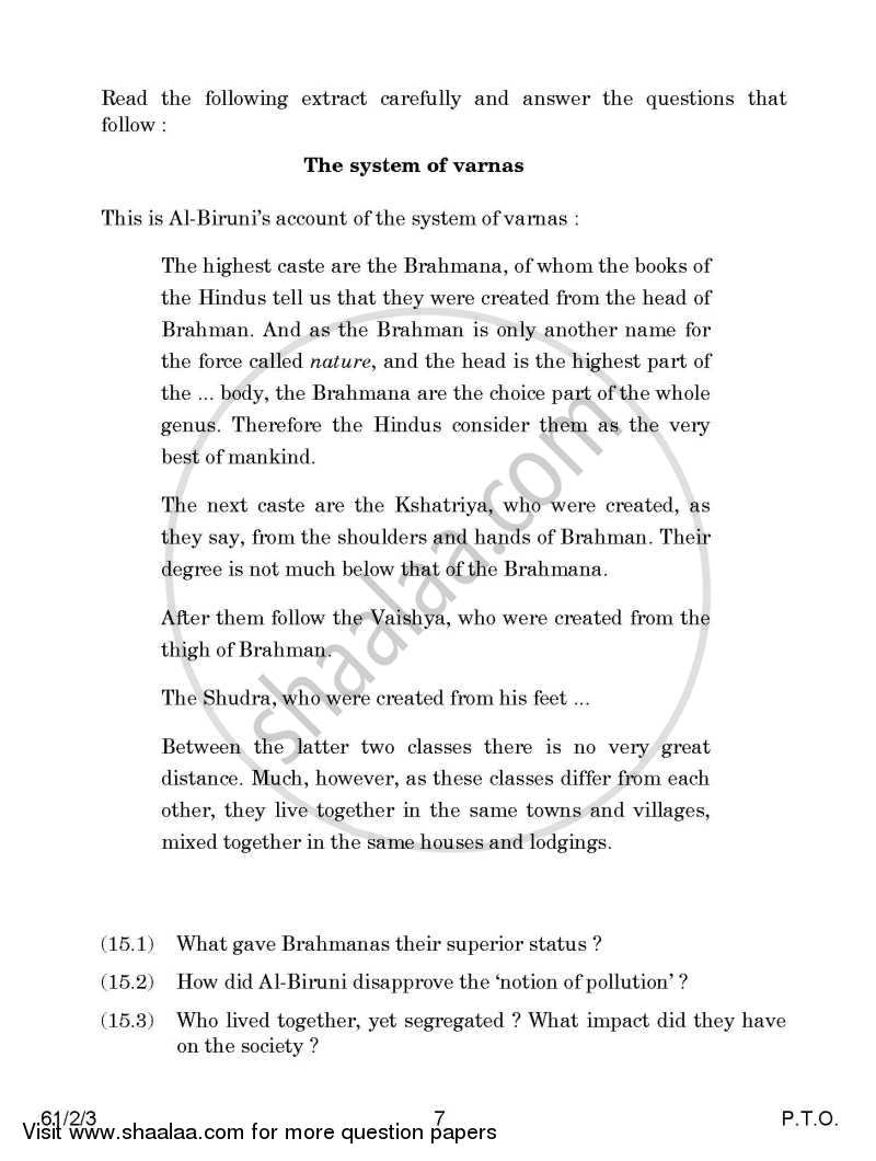 History 2014-2015 - CBSE 12th - Class 12 - CBSE (Central Board of Secondary Education) question paper with PDF download