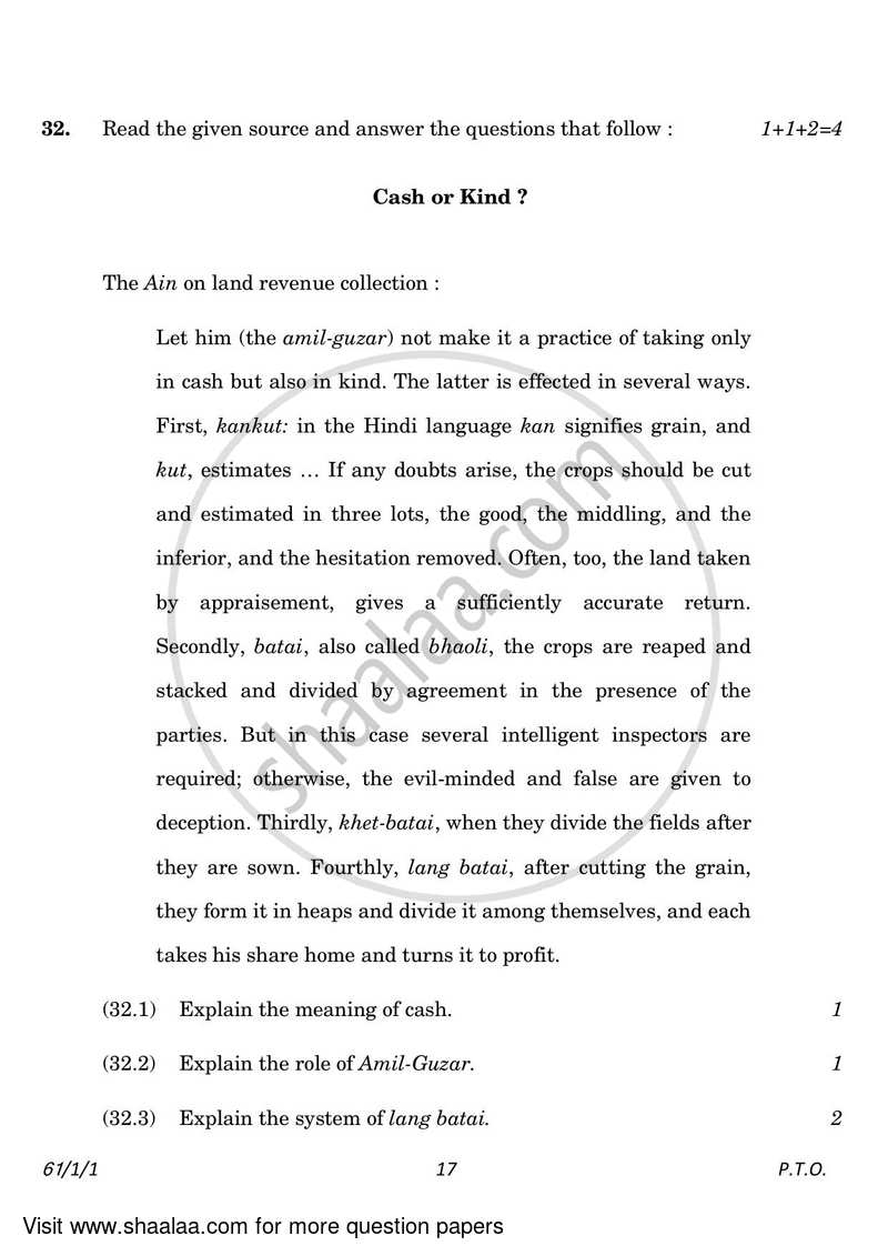 History 2022-2023 - CBSE 12th - Class 12 - CBSE (Central Board of Secondary Education) question paper with PDF download