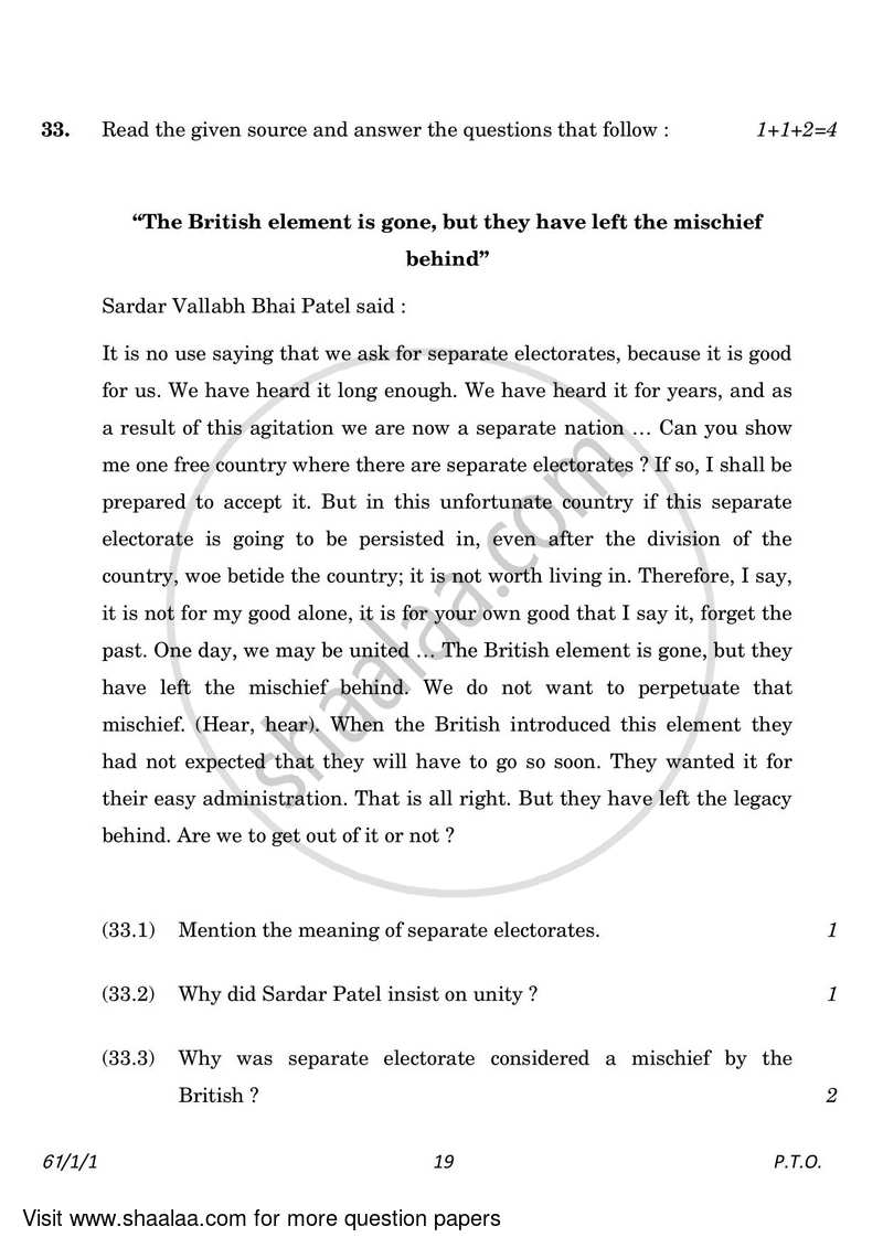 History 2022-2023 - CBSE 12th - Class 12 - CBSE (Central Board of Secondary Education) question paper with PDF download