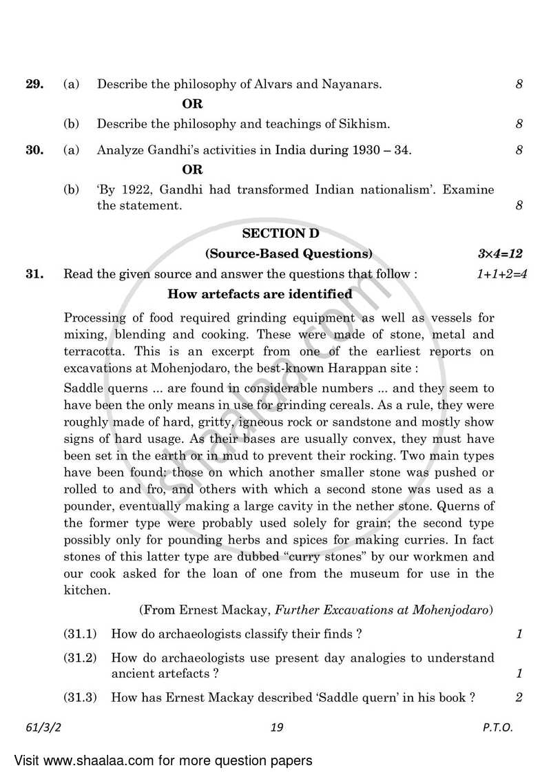 History 2022-2023 - CBSE 12th - Class 12 - CBSE (Central Board of Secondary Education) question paper with PDF download