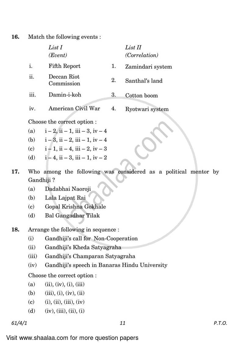 History 2022-2023 - CBSE 12th - Class 12 - CBSE (Central Board of Secondary Education) question paper with PDF download