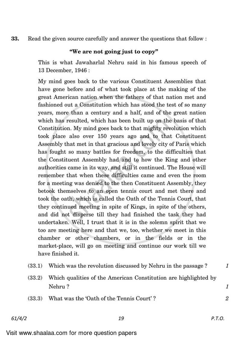 History 2022-2023 - CBSE 12th - Class 12 - CBSE (Central Board of Secondary Education) question paper with PDF download