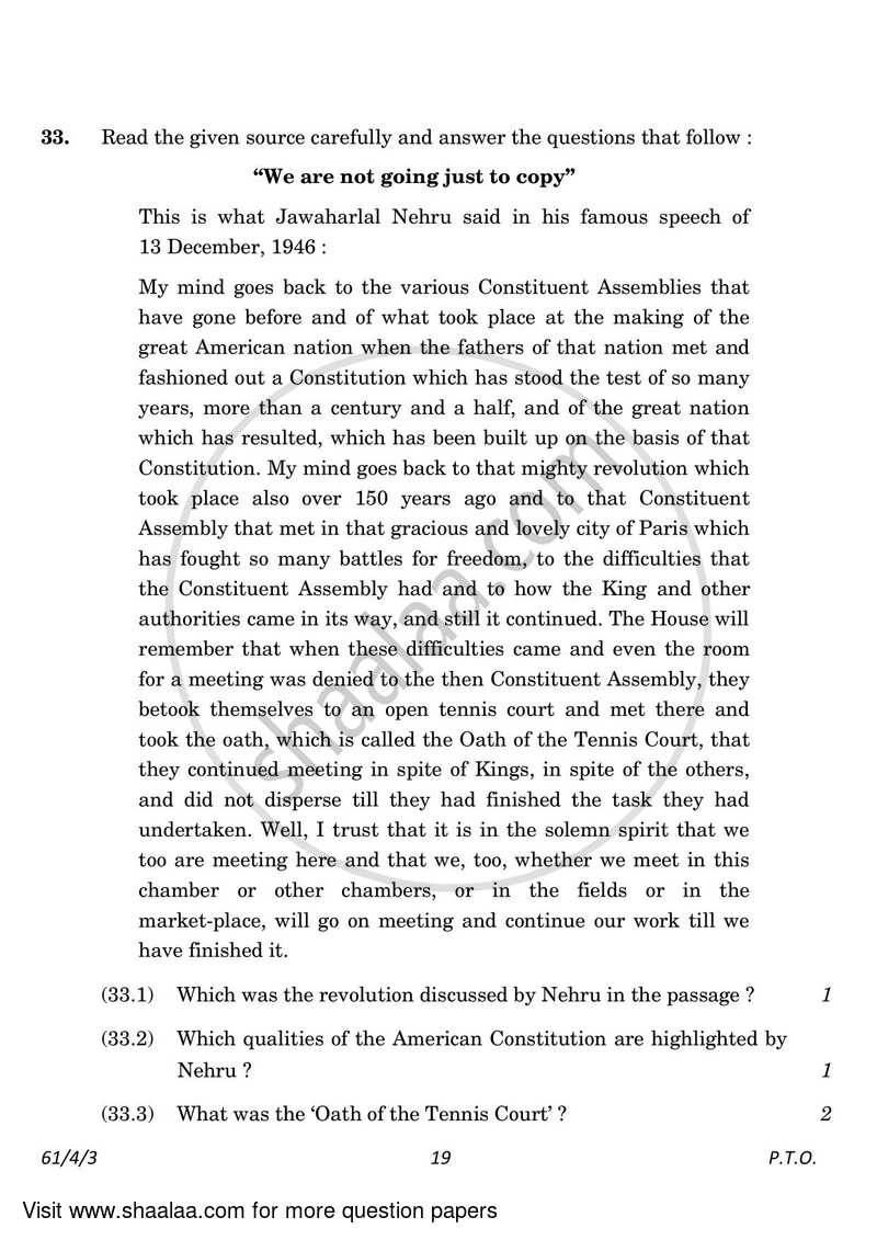 History 2022-2023 - CBSE 12th - Class 12 - CBSE (Central Board of Secondary Education) question paper with PDF download