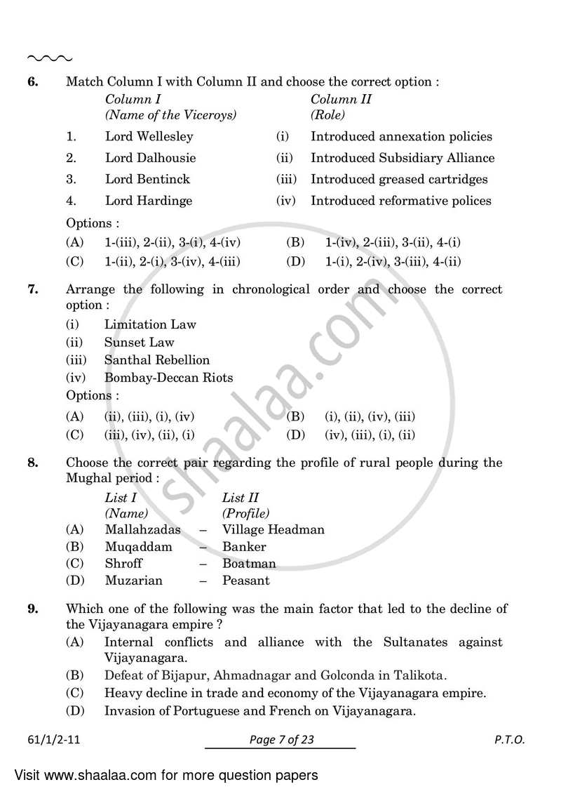 History 2023-2024 - CBSE 12th - Class 12 - CBSE (Central Board of Secondary Education) question paper with PDF download