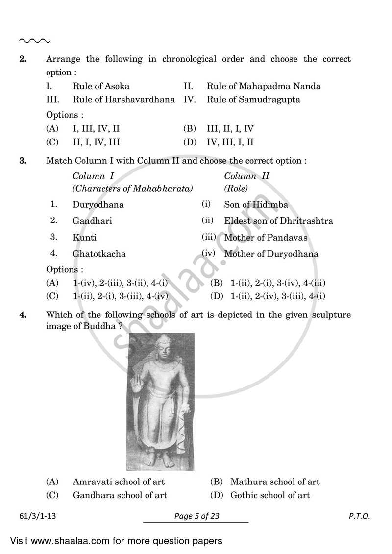 History 2023-2024 - CBSE 12th - Class 12 - CBSE (Central Board of Secondary Education) question paper with PDF download