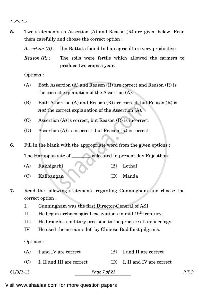 History 2023-2024 - CBSE 12th - Class 12 - CBSE (Central Board of Secondary Education) question paper with PDF download