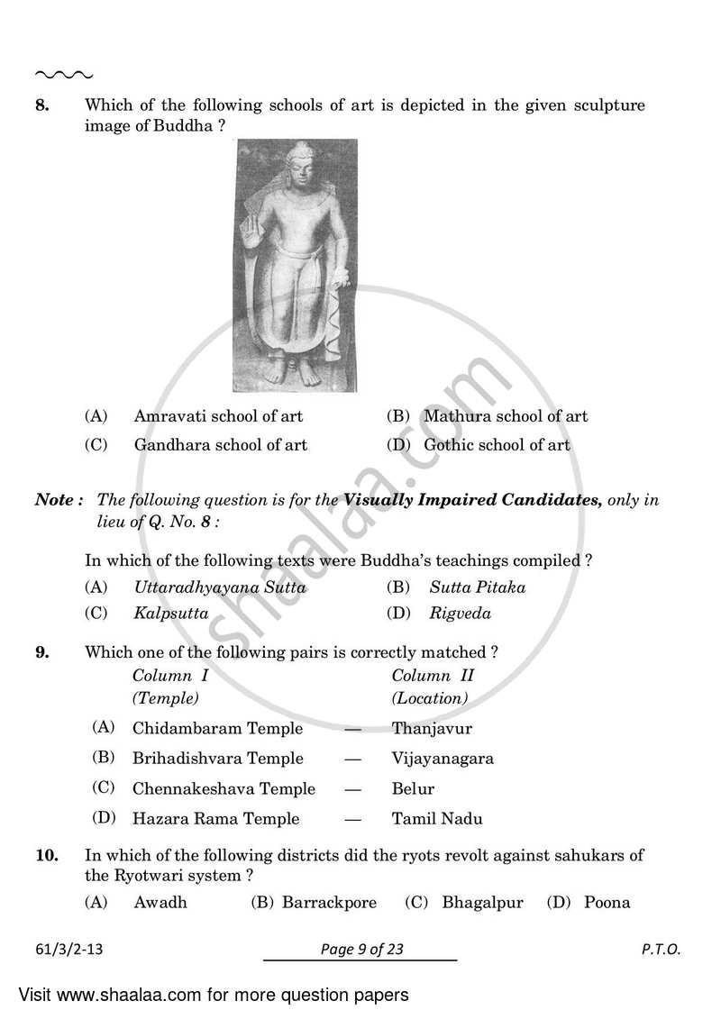 History 2023-2024 - CBSE 12th - Class 12 - CBSE (Central Board of Secondary Education) question paper with PDF download