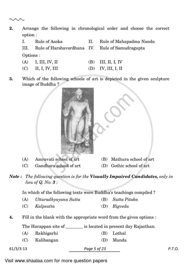 History 2023-2024 - CBSE 12th - Class 12 - CBSE (Central Board of Secondary Education) question paper with PDF download