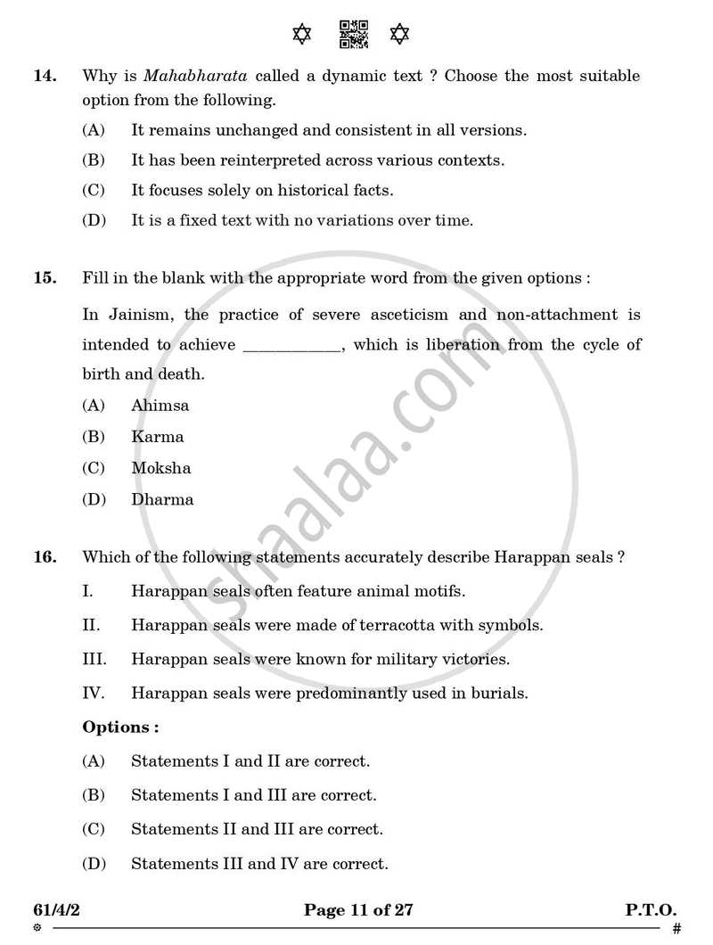 History 2024-2025 - CBSE 12th - Class 12 - CBSE (Central Board of Secondary Education) question paper with PDF download