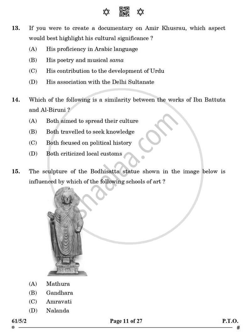 History 2024-2025 - CBSE 12th - Class 12 - CBSE (Central Board of Secondary Education) question paper with PDF download