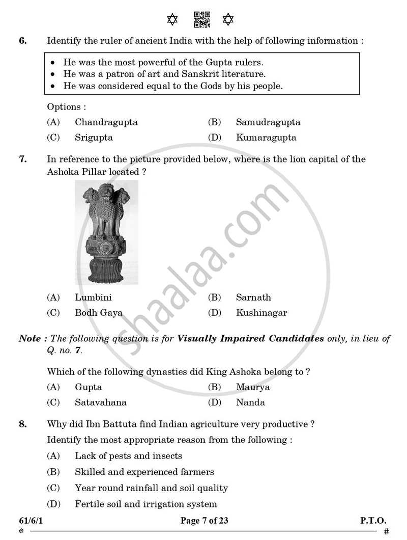 History 2024-2025 - CBSE 12th - Class 12 - CBSE (Central Board of Secondary Education) question paper with PDF download