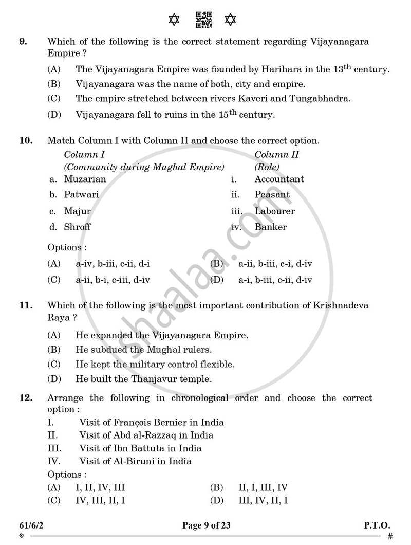 History 2024-2025 - CBSE 12th - Class 12 - CBSE (Central Board of Secondary Education) question paper with PDF download