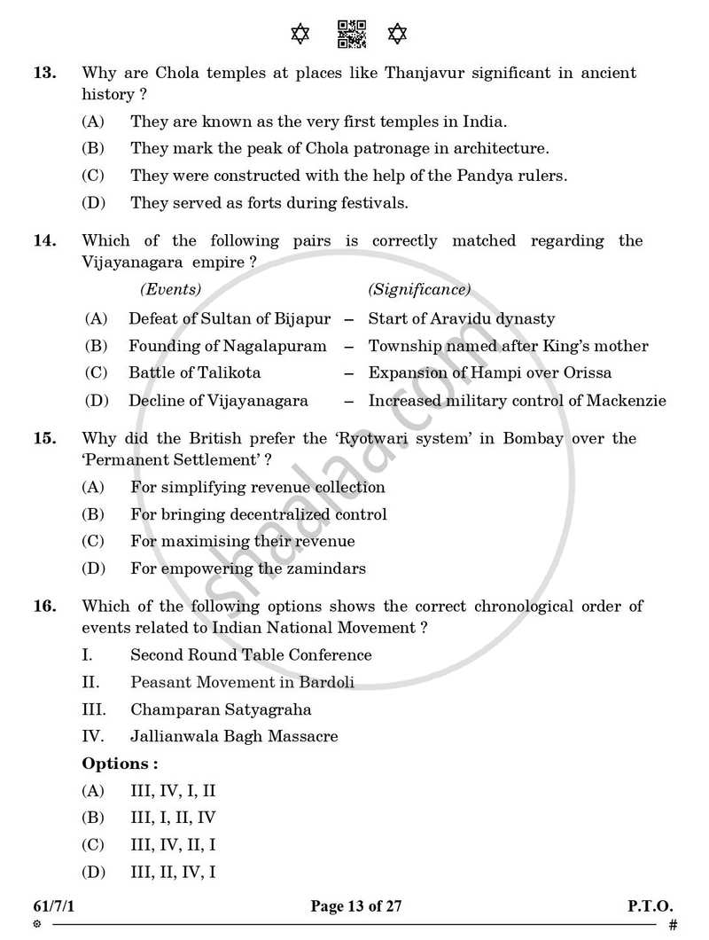 History 2024-2025 - CBSE 12th - Class 12 - CBSE (Central Board of Secondary Education) question paper with PDF download