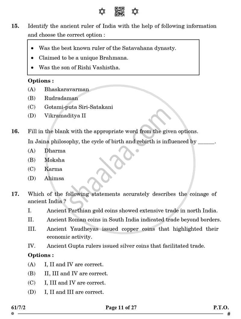 History 2024-2025 - CBSE 12th - Class 12 - CBSE (Central Board of Secondary Education) question paper with PDF download