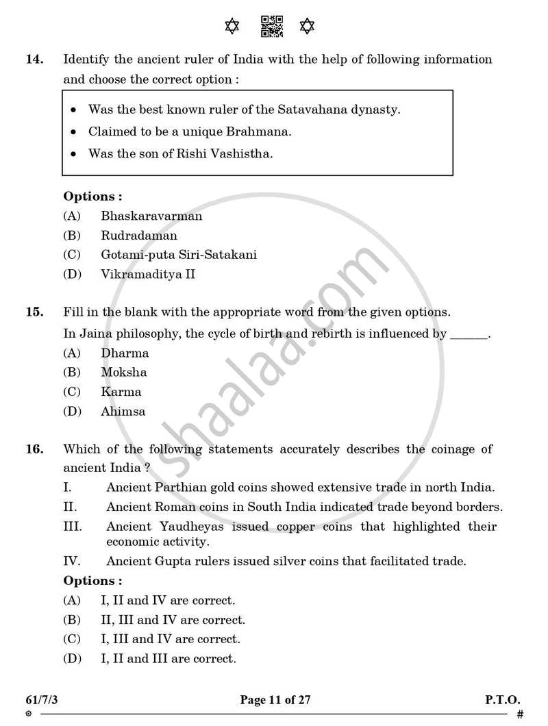 History 2024-2025 - CBSE 12th - Class 12 - CBSE (Central Board of Secondary Education) question paper with PDF download