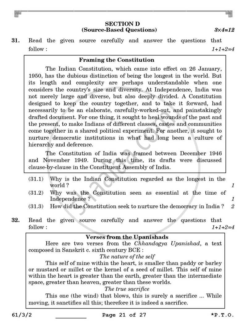 History 2025-2026 - CBSE 12th - Class 12 - CBSE (Central Board of Secondary Education) question paper with PDF download