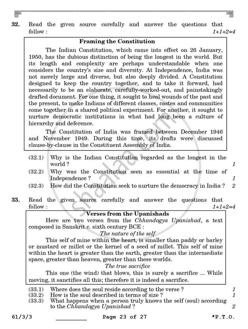 History 2025-2026 - CBSE 12th - Class 12 - CBSE (Central Board of Secondary Education) question paper with PDF download