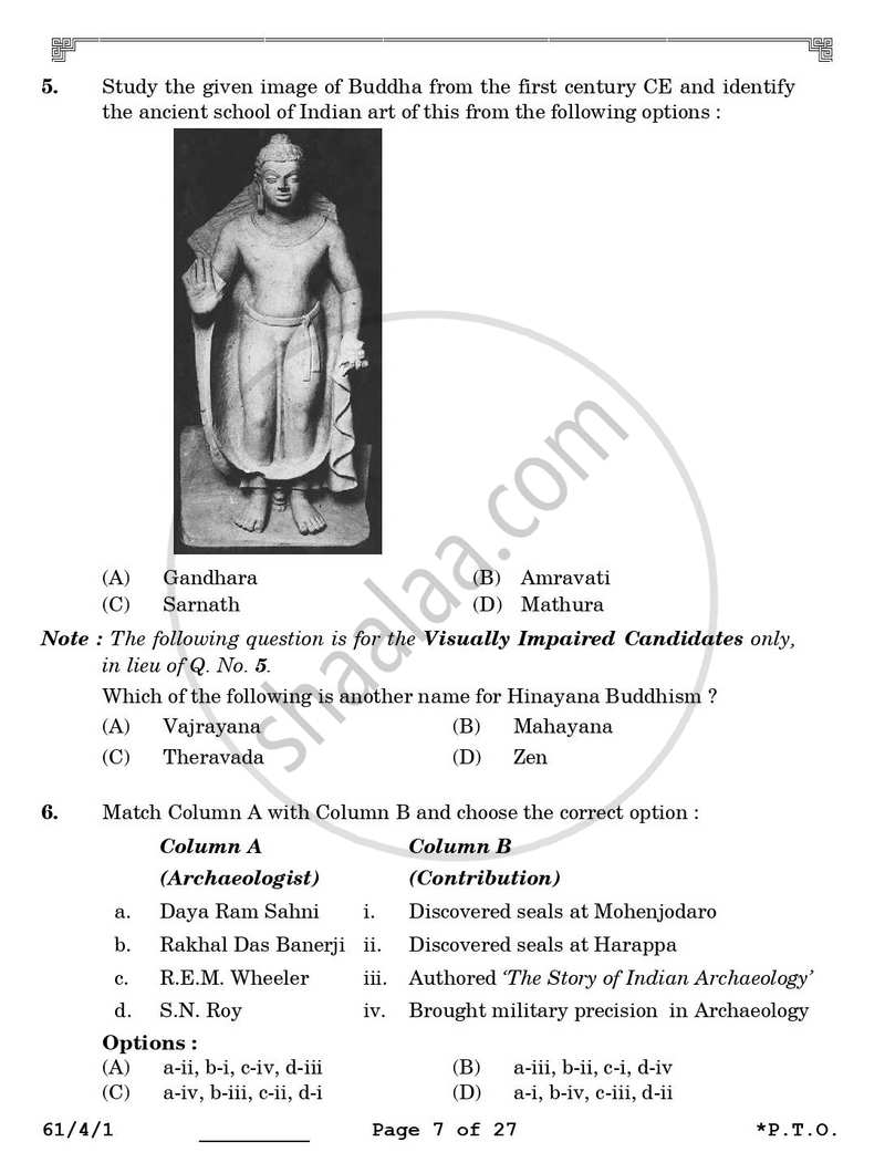 History 2025-2026 - CBSE 12th - Class 12 - CBSE (Central Board of Secondary Education) question paper with PDF download