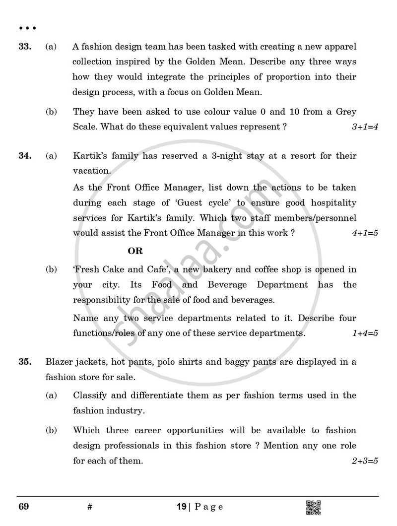 Home Science 2024-2025 - CBSE 12th - Class 12 - CBSE (Central Board of Secondary Education) question paper with PDF download