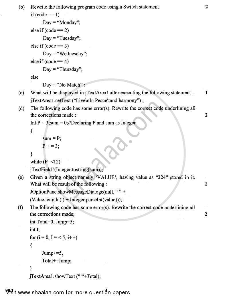 Informatics Practices 2010-2011 - CBSE 12th - Class 12 - CBSE (Central Board of Secondary Education) question paper with PDF download
