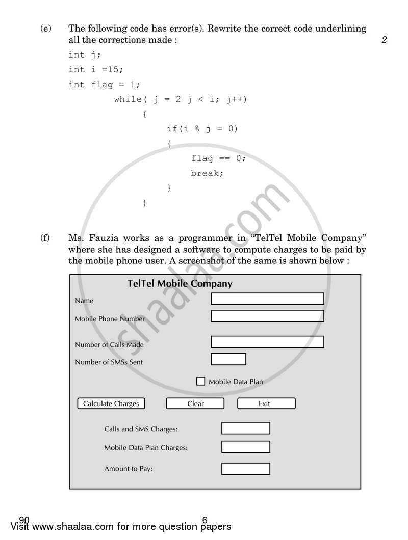 Informatics Practices 2016-2017 - CBSE 12th - Class 12 - CBSE (Central Board of Secondary Education) question paper with PDF download