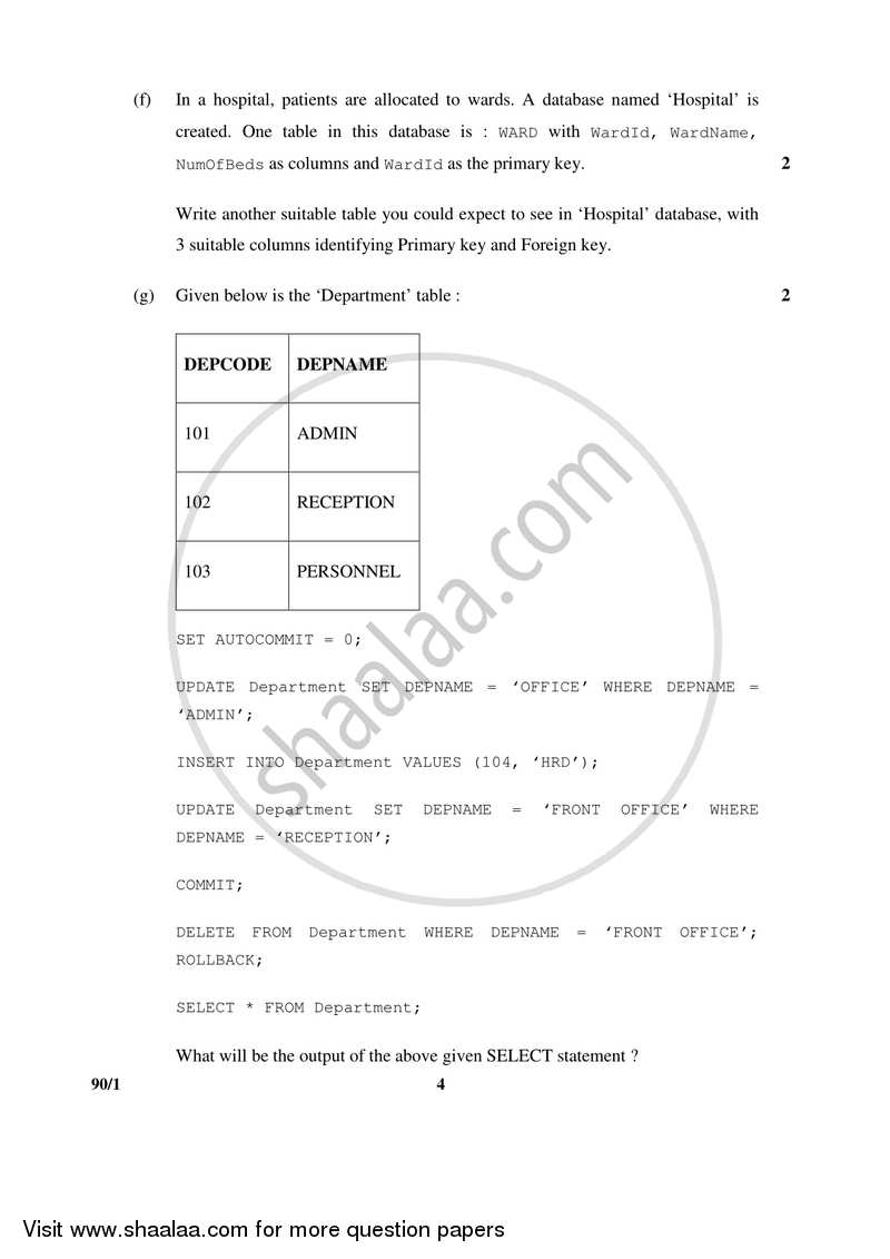 Informatics Practices 2016-2017 - CBSE 12th - Class 12 - CBSE (Central Board of Secondary Education) question paper with PDF download