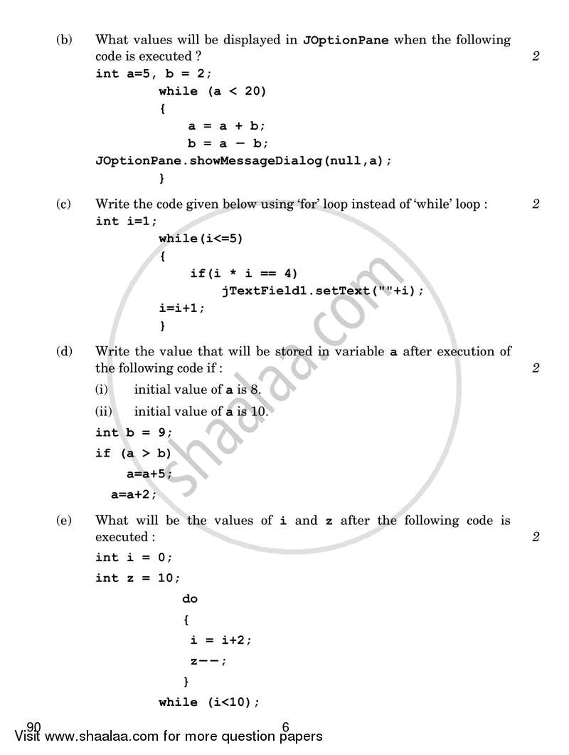 Informatics Practices 2017-2018 - CBSE 12th - Class 12 - CBSE (Central Board of Secondary Education) question paper with PDF download