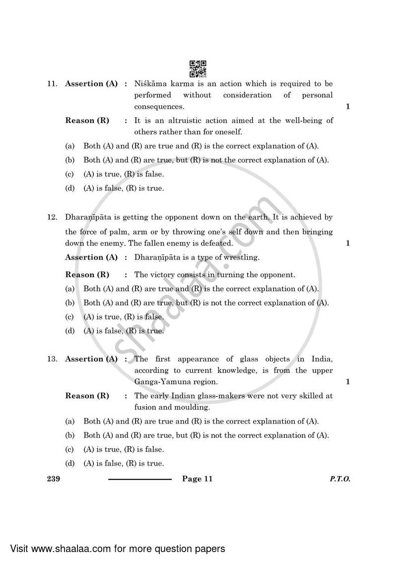 Knowledge Traditions and Practices of India 2023-2024 - CBSE 12th - Class 12 - CBSE (Central Board of Secondary Education) question paper with PDF download