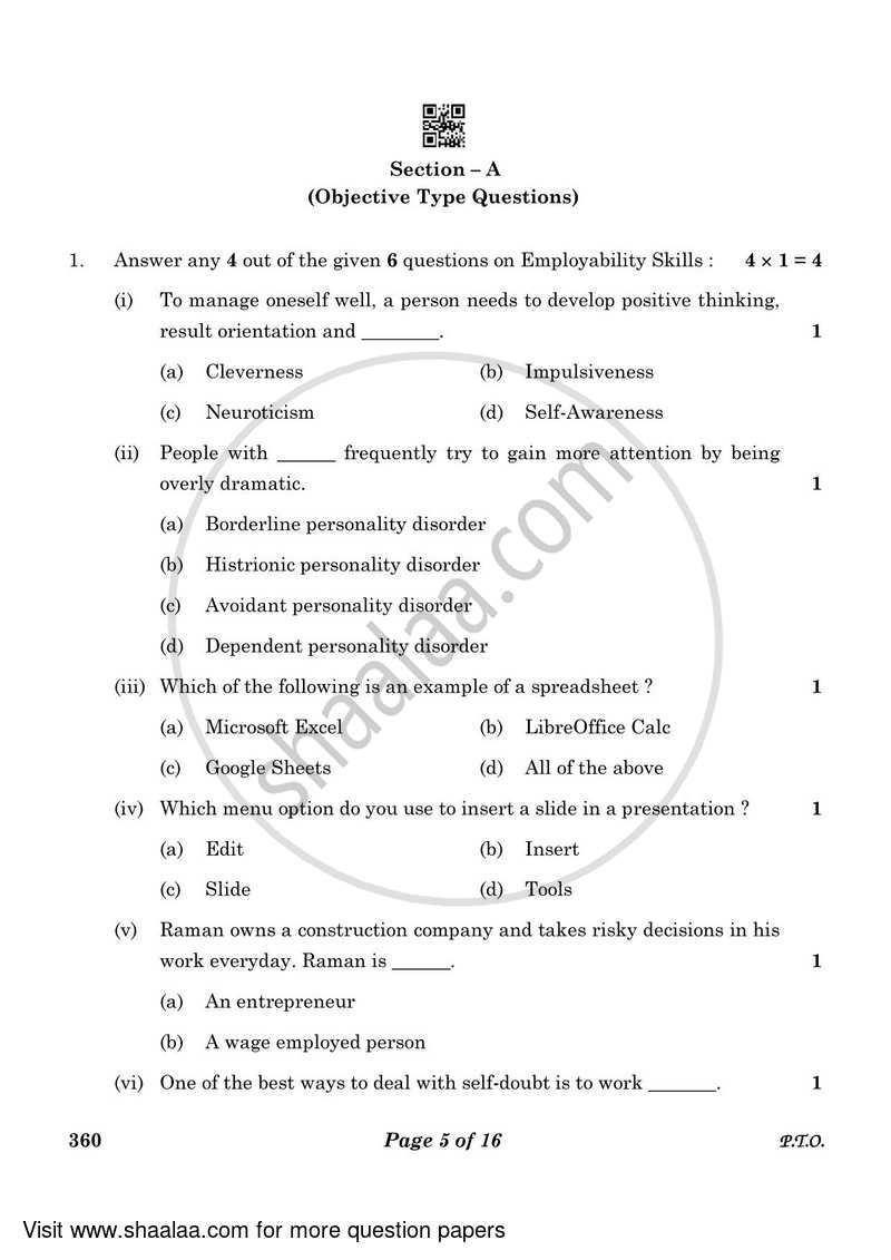 Library and Information Science 2022-2023 - CBSE 12th - Class 12 - CBSE (Central Board of Secondary Education) question paper with PDF download