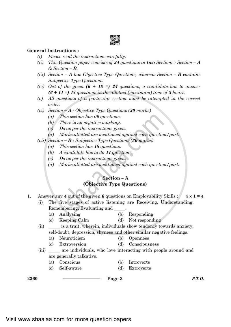 Library and Information Science 2023-2024 - CBSE 12th - Class 12 - CBSE (Central Board of Secondary Education) question paper with PDF download