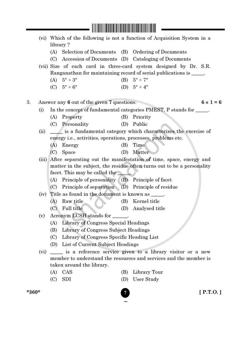 Library and Information Science 2024-2025 - CBSE 12th - Class 12 - CBSE (Central Board of Secondary Education) question paper with PDF download