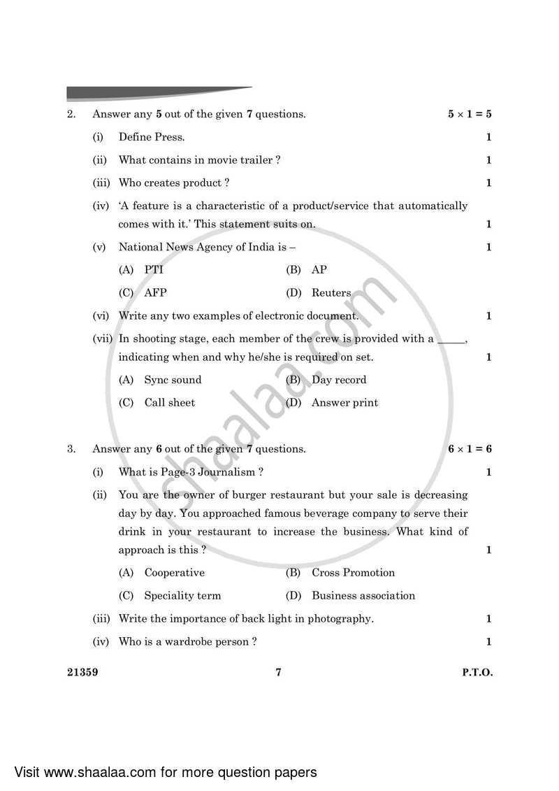Mass Media Studies 2023-2024 - CBSE 12th - Class 12 - CBSE (Central Board of Secondary Education) question paper with PDF download
