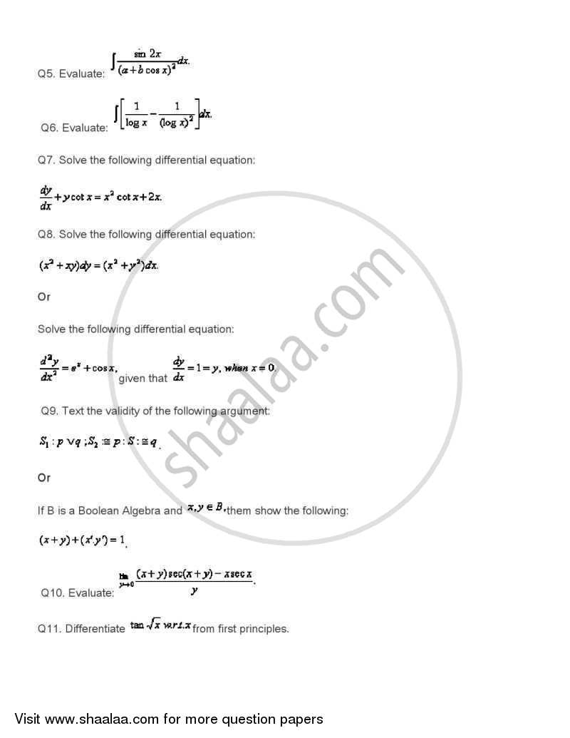 Mathematics 2004-2005 - CBSE 12th - Class 12 - CBSE (Central Board of Secondary Education) question paper with PDF download