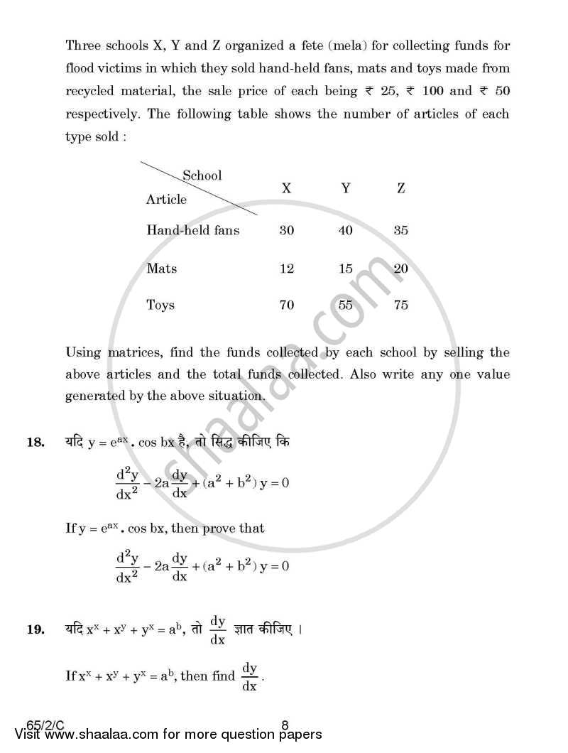Mathematics 2014-2015 - CBSE 12th - Class 12 - CBSE (Central Board of Secondary Education) question paper with PDF download