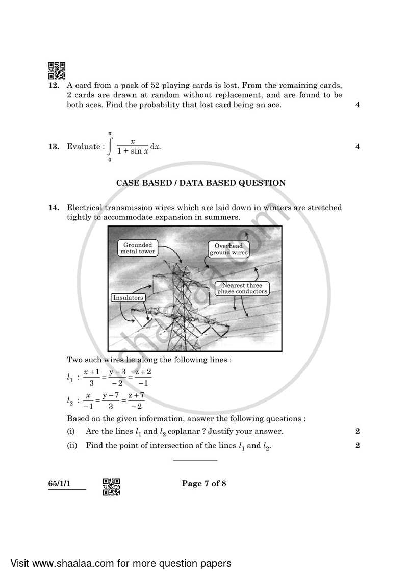 Mathematics 2021-2022 - CBSE 12th - Class 12 - CBSE (Central Board of Secondary Education) question paper with PDF download