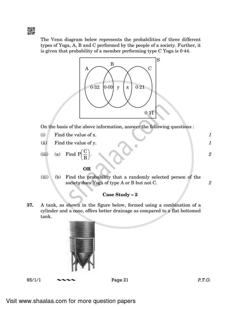 Mathematics 2022-2023 - CBSE 12th - Class 12 - CBSE (Central Board of Secondary Education) question paper with PDF download