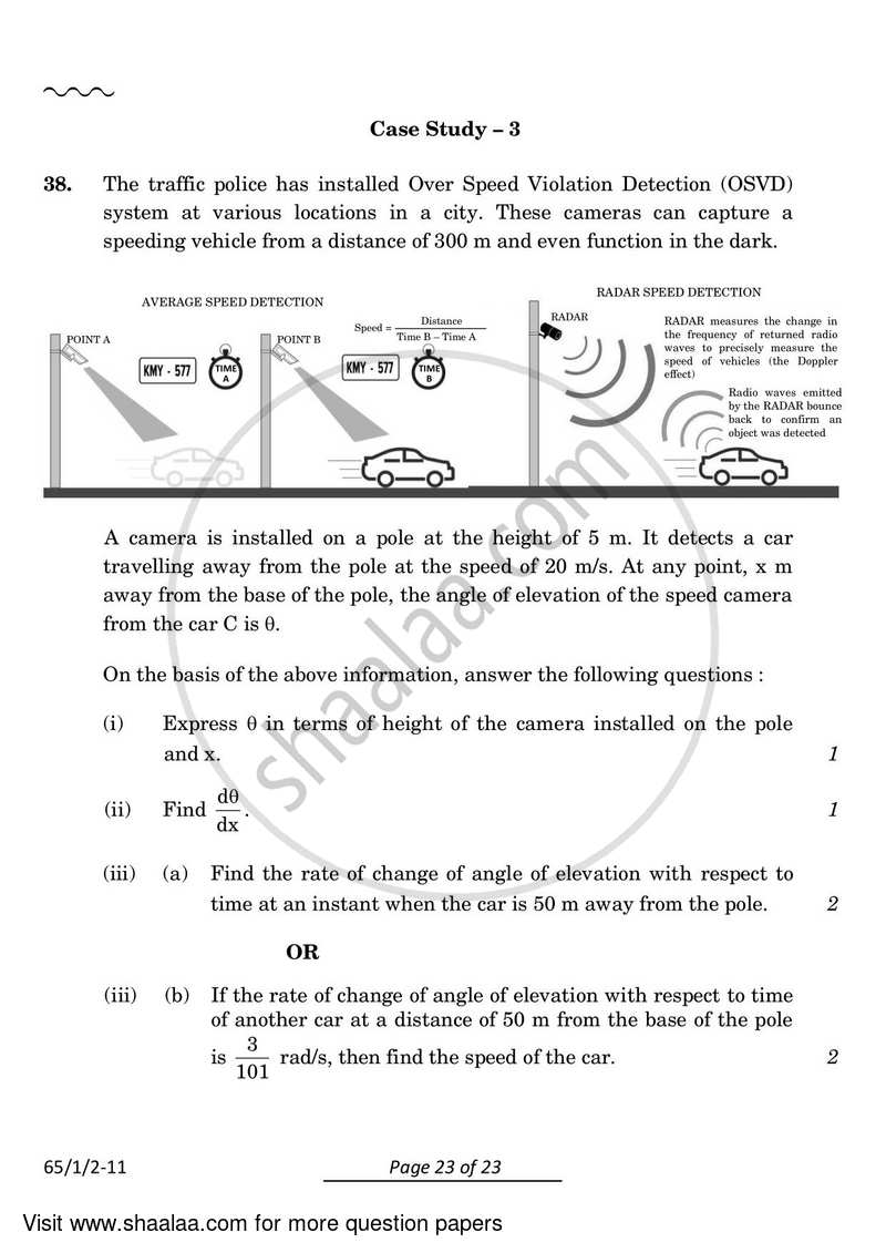 Mathematics 2023-2024 - CBSE 12th - Class 12 - CBSE (Central Board of Secondary Education) question paper with PDF download