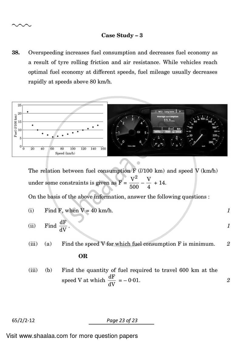 Mathematics 2023-2024 - CBSE 12th - Class 12 - CBSE (Central Board of Secondary Education) question paper with PDF download