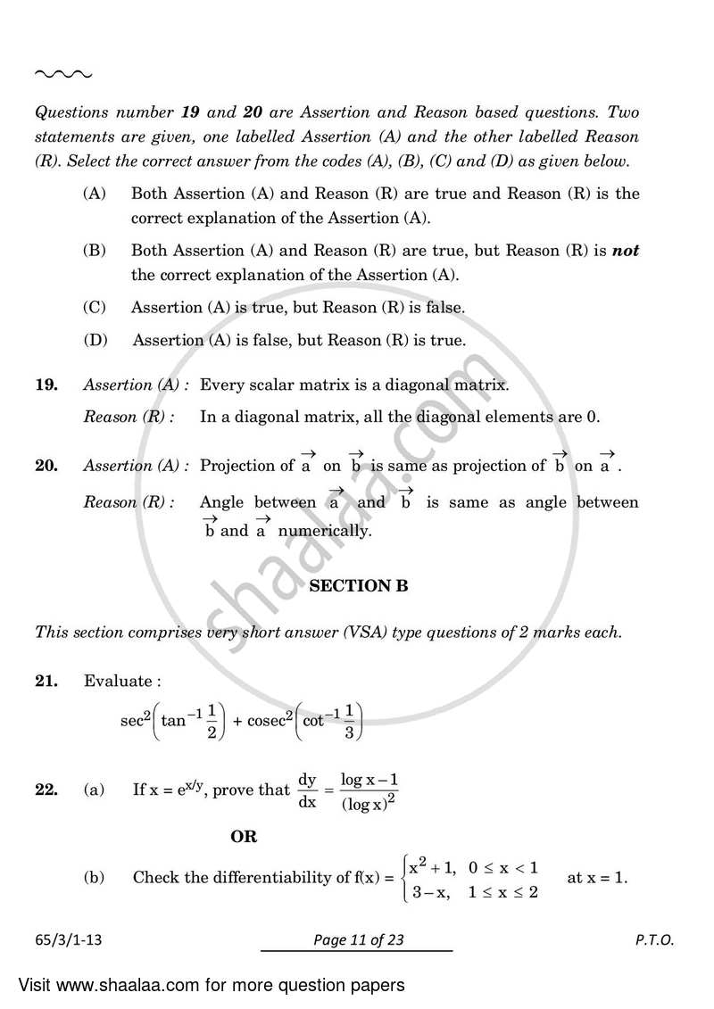 Mathematics 2023-2024 - CBSE 12th - Class 12 - CBSE (Central Board of Secondary Education) question paper with PDF download