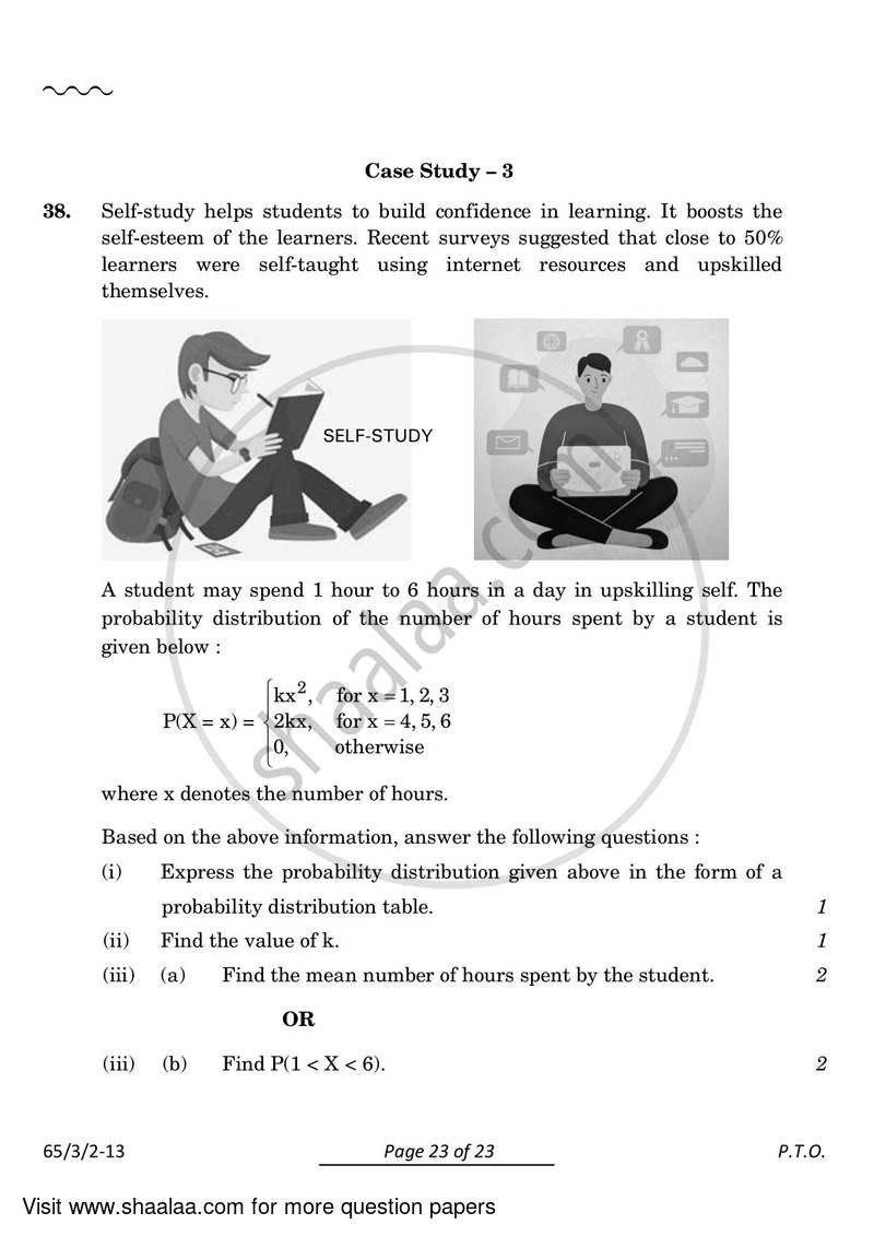 Mathematics 2023-2024 - CBSE 12th - Class 12 - CBSE (Central Board of Secondary Education) question paper with PDF download